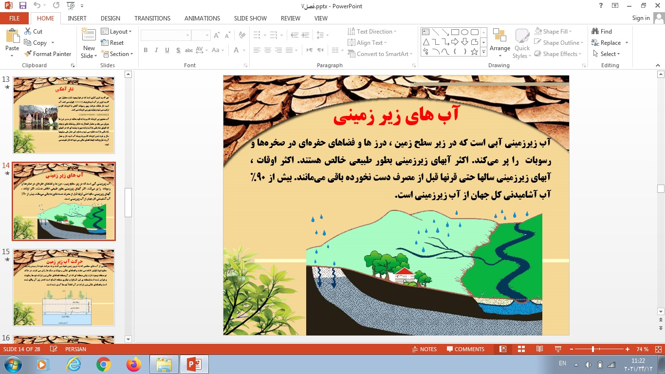 پاورپوینت فصل هفتم علوم تجربی پایه هفتم سفر آب درون زمین